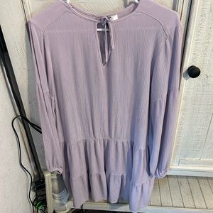 Divided swimsuit cover dress lavender
